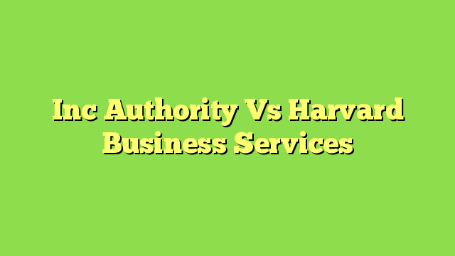 Inc Authority Vs Harvard Business Services