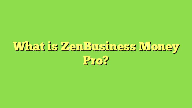 What is ZenBusiness Money Pro?