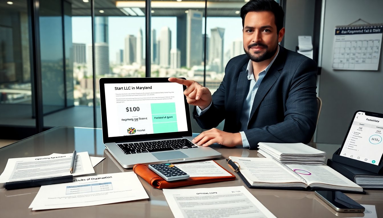 how much does it cost to start an llc in maryland