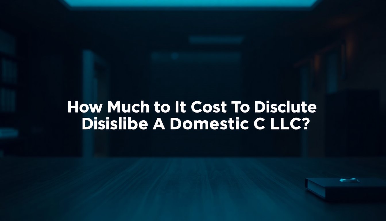 moneyaisle cost domestic llc dissolutionin